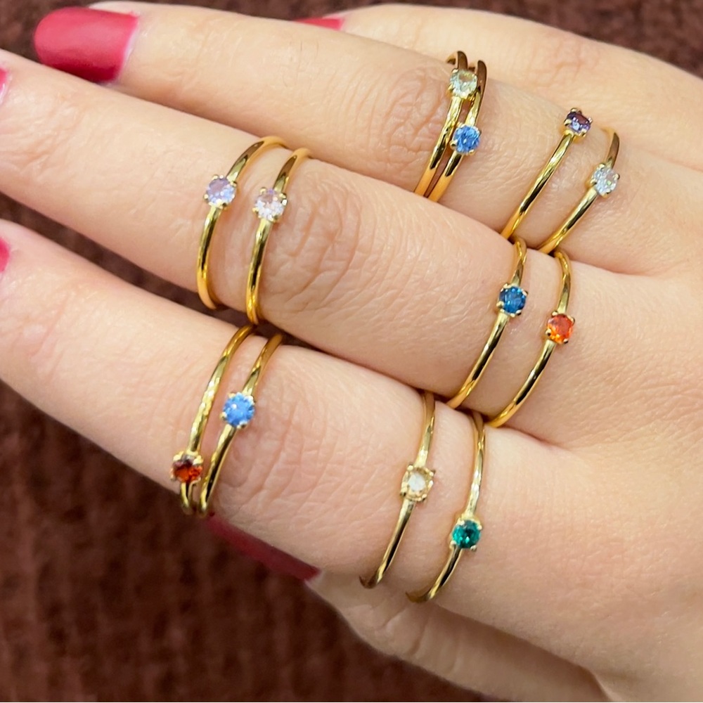 Birthstone rings NWT